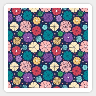 Colorful flowers pattern design Sticker